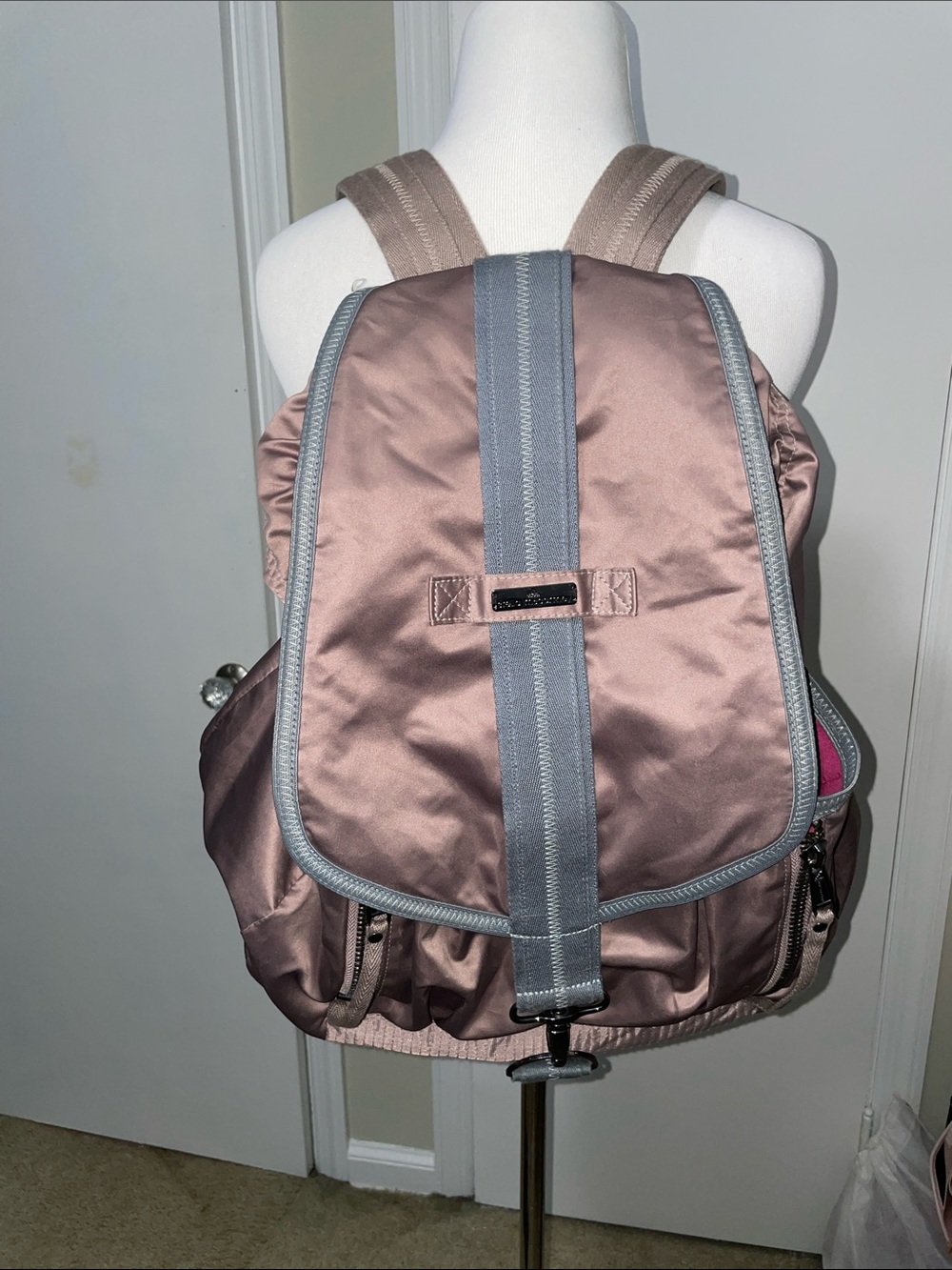 Adidas, Stella McCarthy Nylon Backpack in Rose Taupe